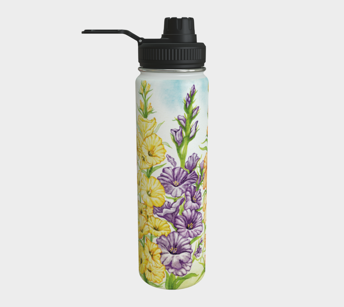 Gladiolus Birth Flower Water Bottle – Canadian Edition
