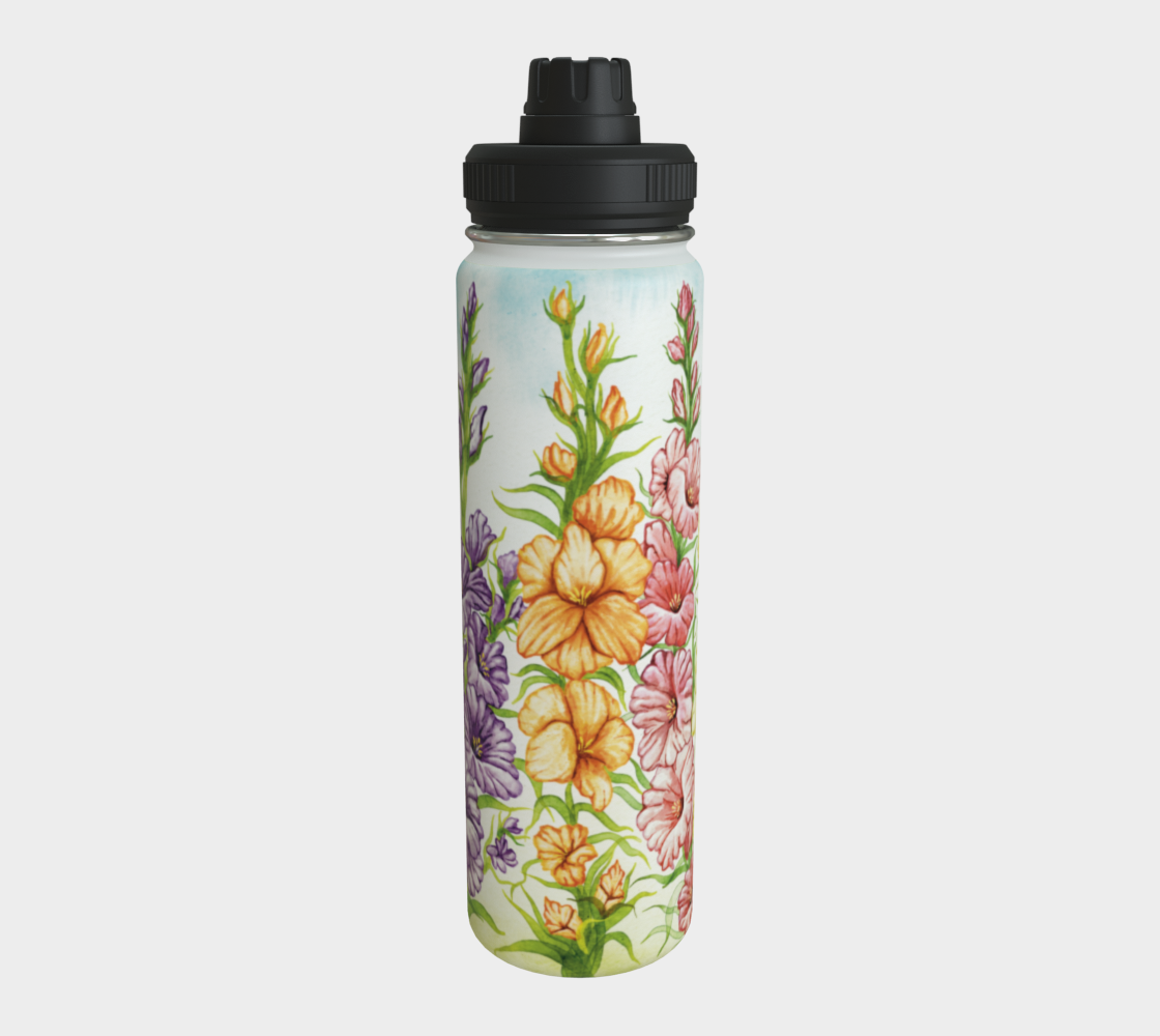 Gladiolus Birth Flower Water Bottle – Canadian Edition