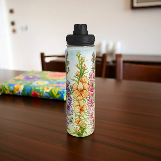 Single Gladiolus Birth Flower Water Bottle – Teacher's Gift