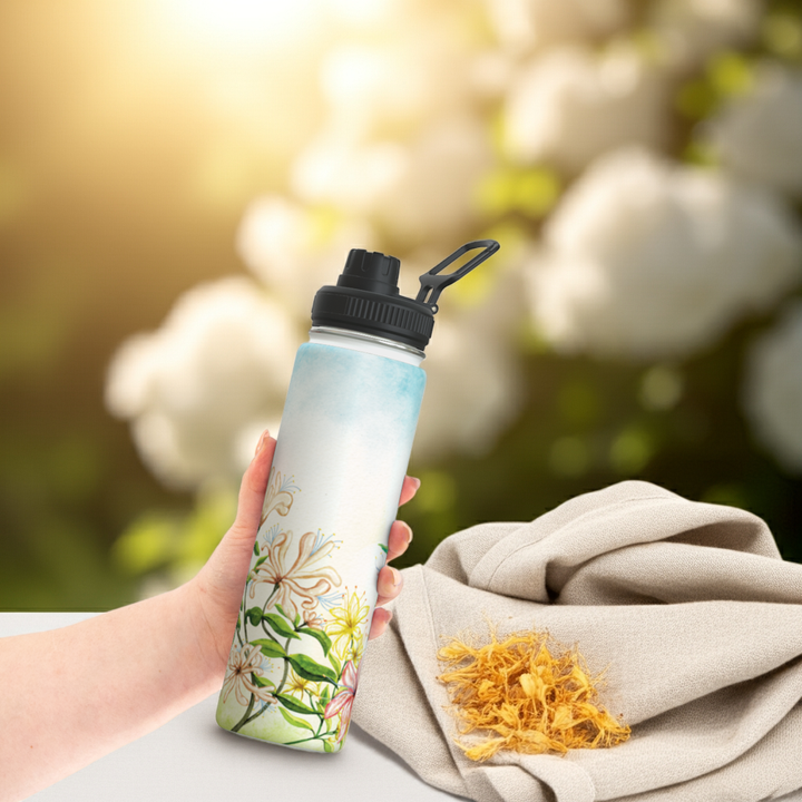 Honeysuckle Birth Flower Water Bottle