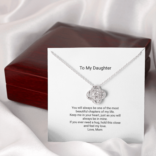Love Knot Necklace - To My Daughter, Beautiful Chapter - Floral Essence Gifts