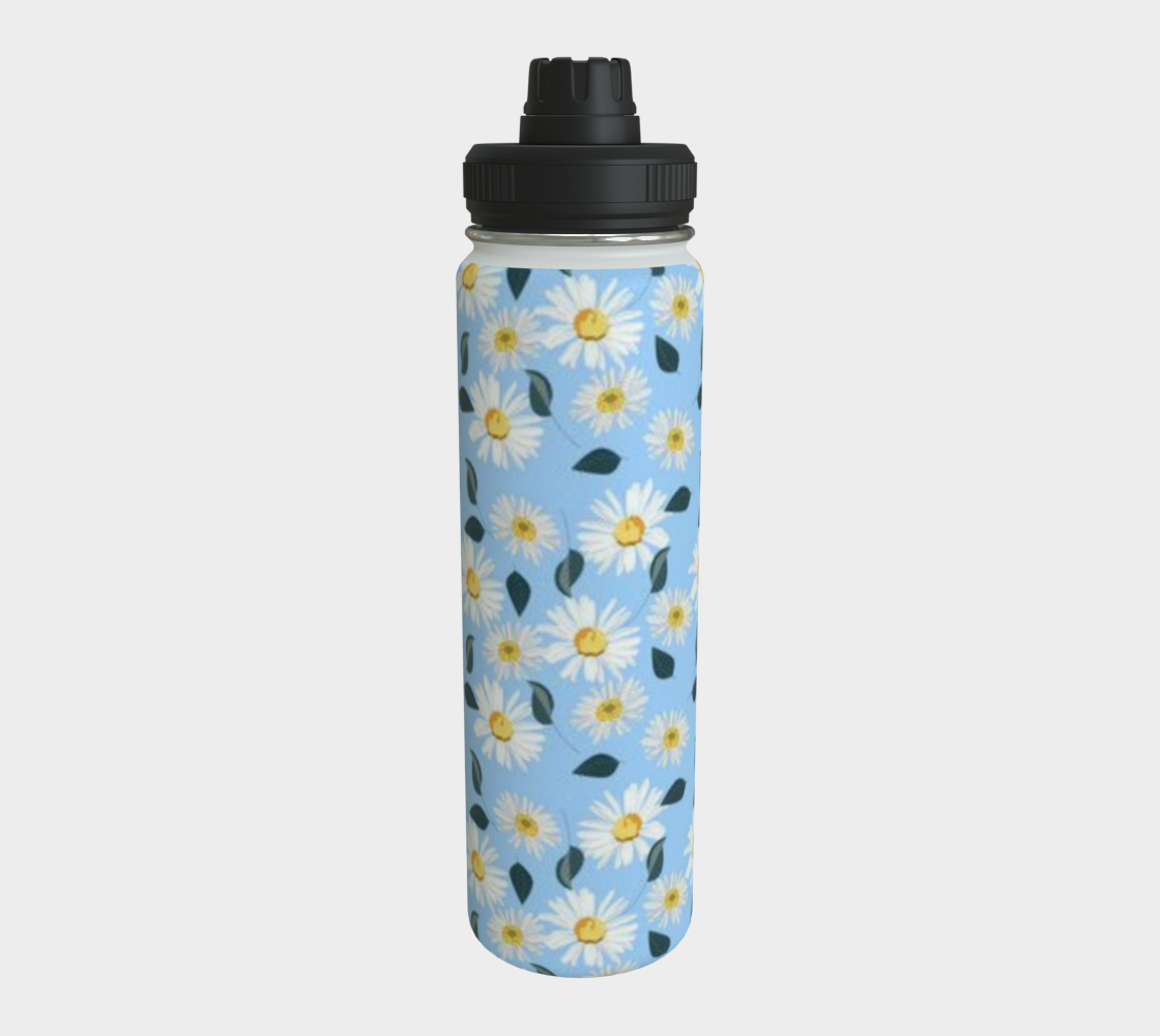 Field Daisies Birth Flower Water Bottle - Floral Essence Gifts