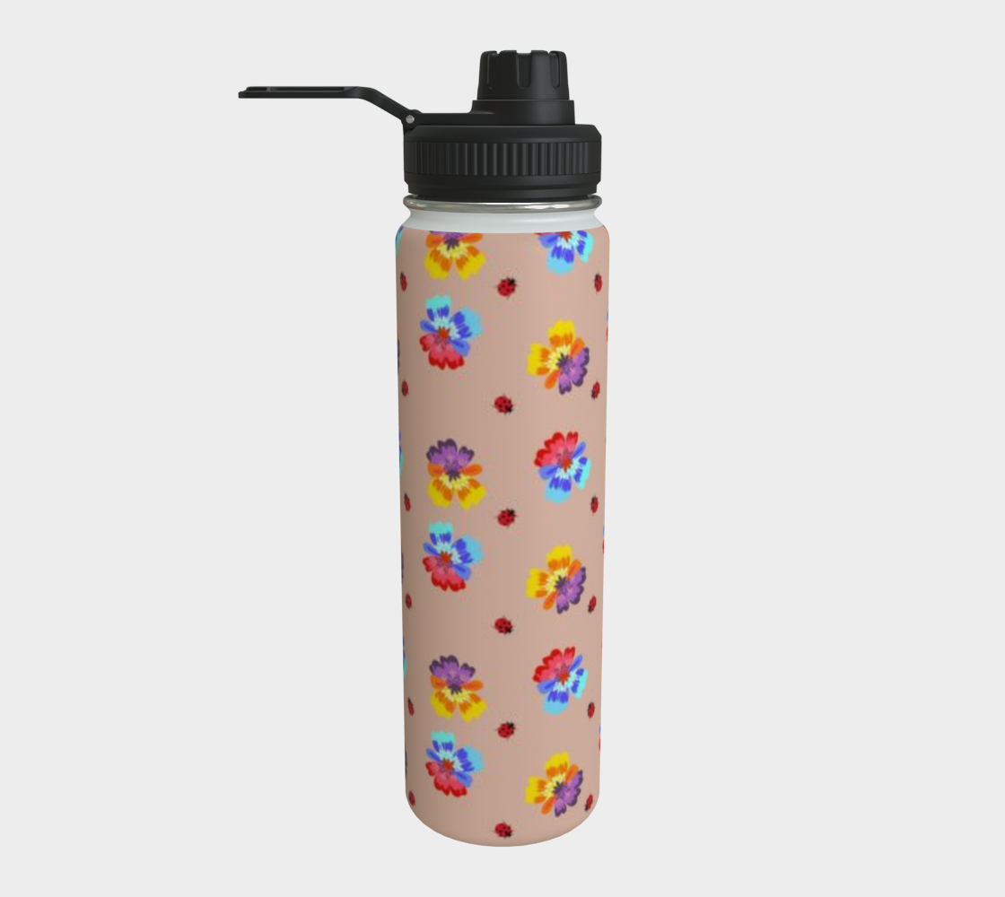 Violets In Spring Birth Flower Water Bottle - Floral Essence Gifts