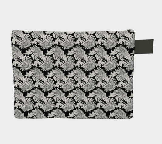 Chrysanthemum Birth Flower Zipper Carry All Pouch