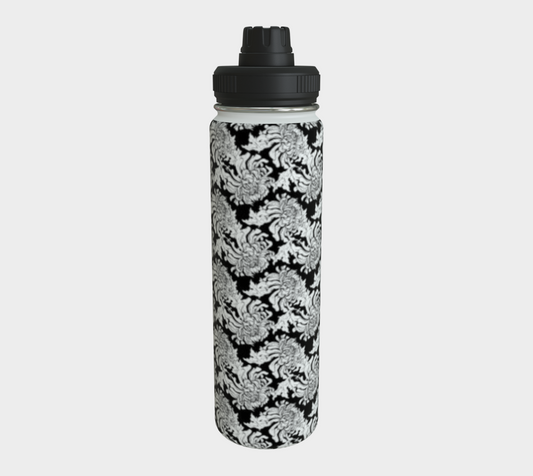 Large Blossoms Of Japanese Chrysanthemum Birth Flower Water Bottle