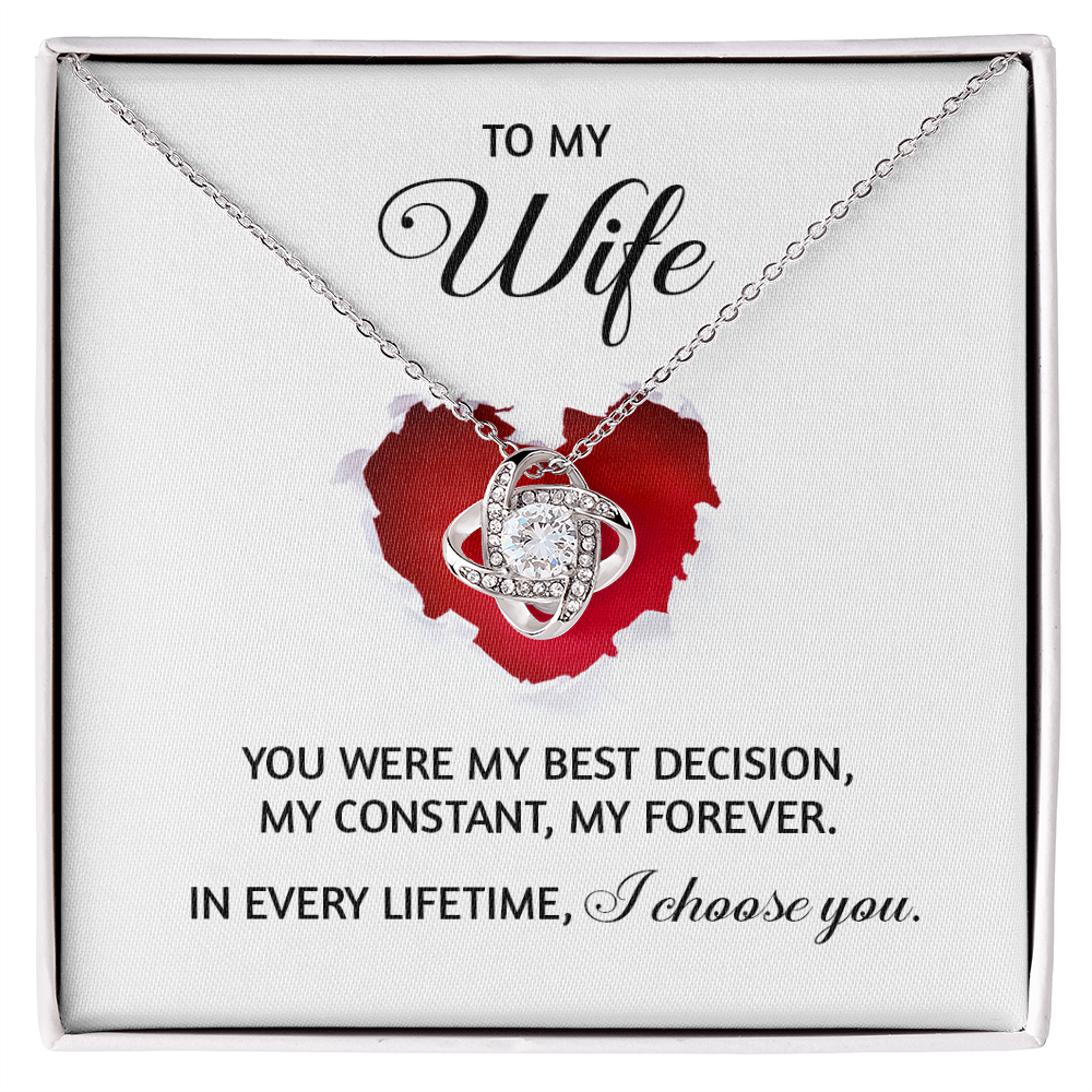 ShineOn Fulfillment jewelry piece engraved with "To My Wife — I Choose You," featuring elegant design and high-quality craftsmanship.