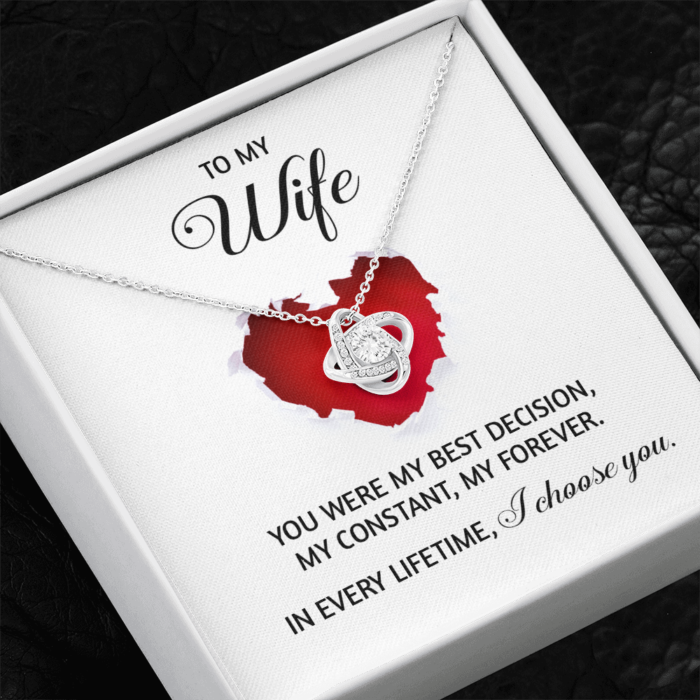 ShineOn Fulfillment jewelry piece engraved with "To My Wife — I Choose You," featuring elegant design and polished finish.