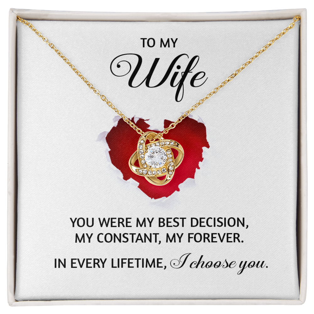 ShineOn Fulfillment jewelry piece engraved with "To My Wife — I Choose You," featuring elegant design for special occasions.
