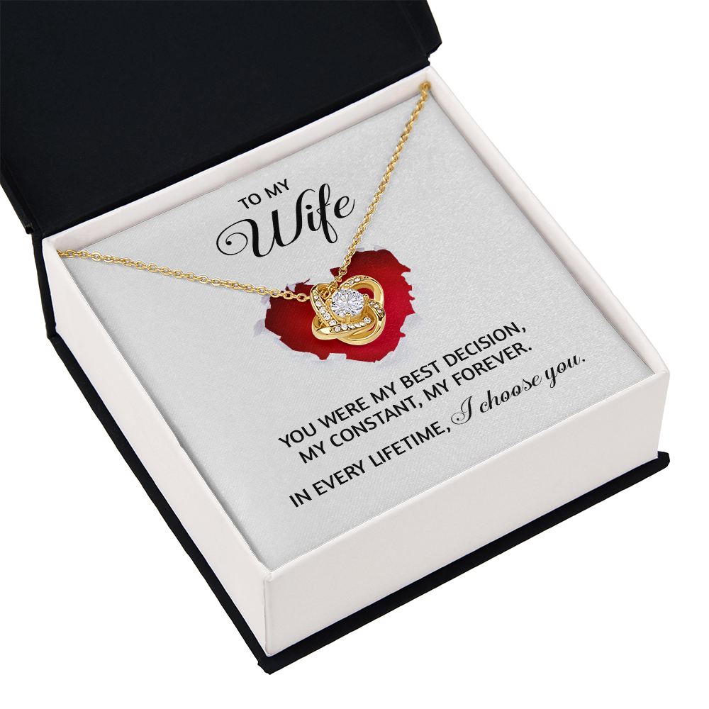 ShineOn Fulfillment jewelry pendant engraved with "To My Wife — I Choose You," featuring a heartfelt message and elegant design.
