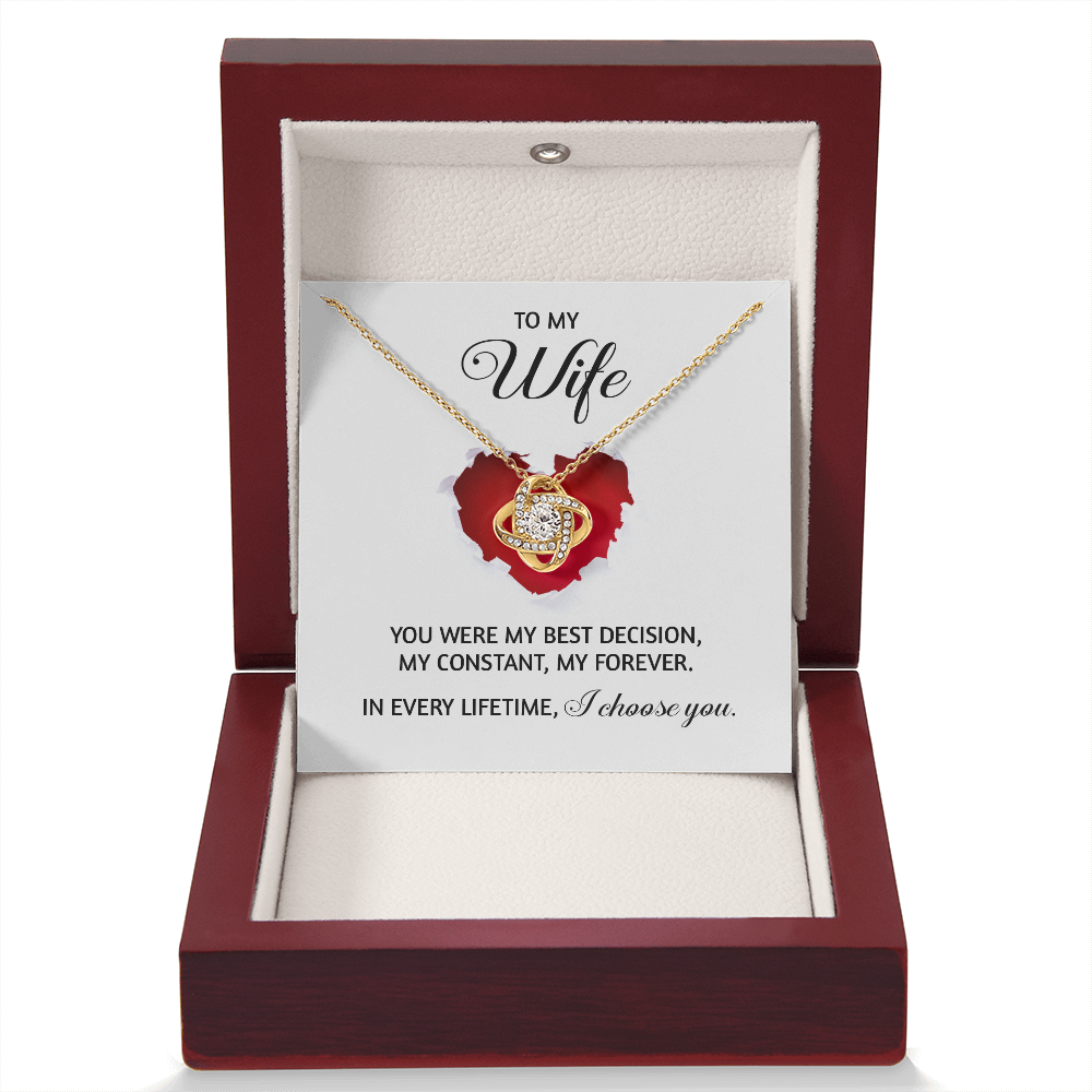 ShineOn Fulfillment jewelry piece engraved with "To My Wife — I Choose You," featuring elegant design and heartfelt message.