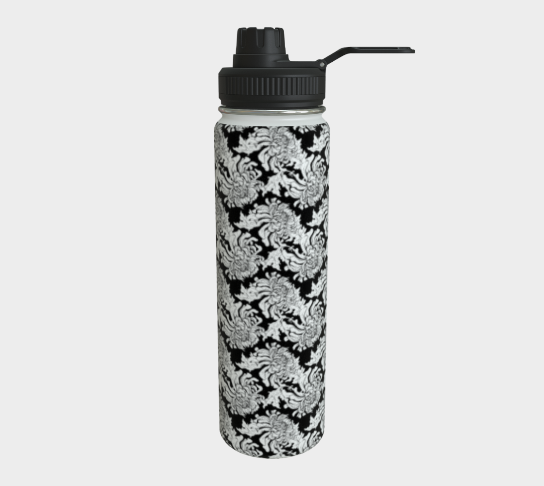 Large Blossoms Of Japanese Chrysanthemum Birth Flower Water Bottle - Floral Essence Gifts