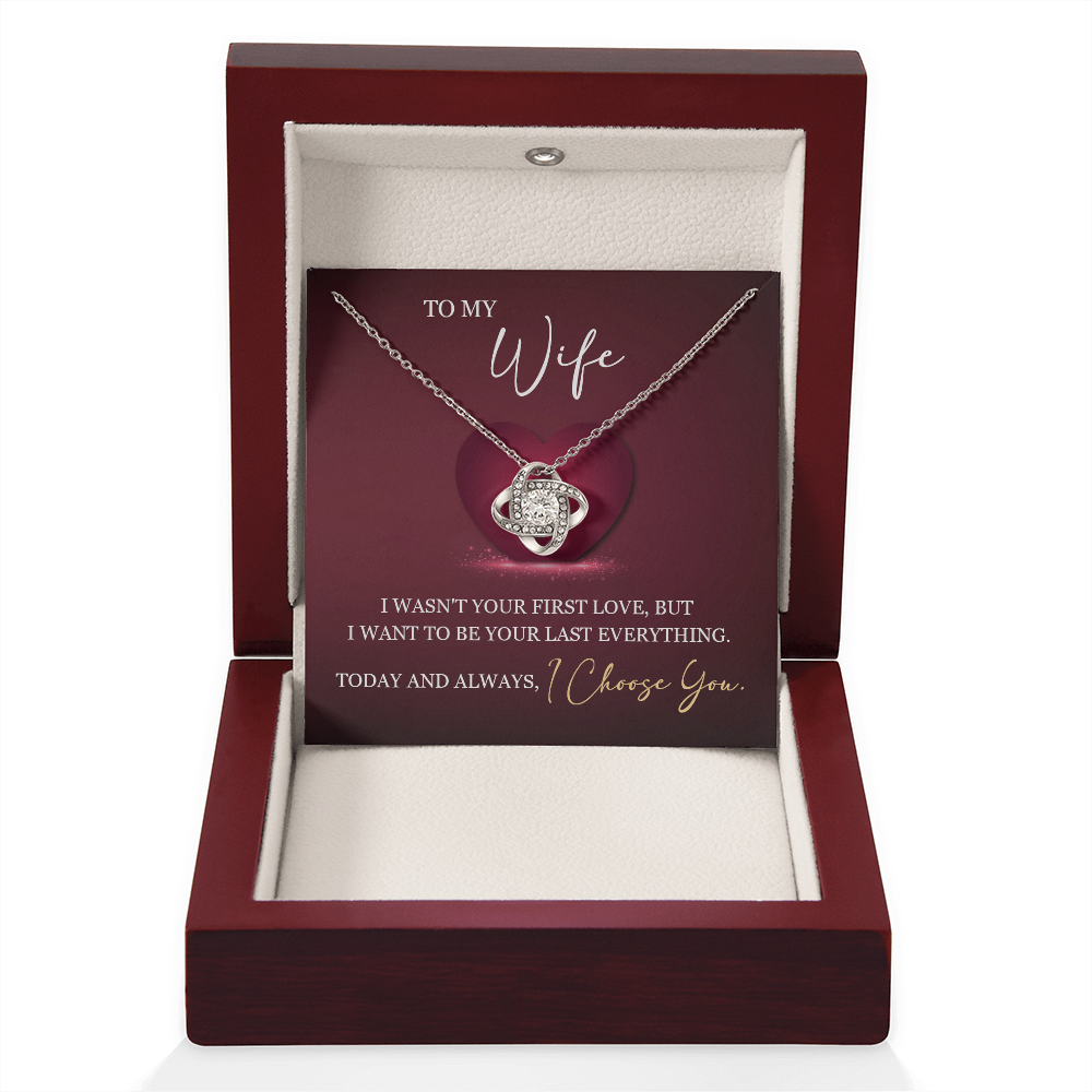 Elegant jewelry piece titled "To My Wife — My Last Everything" from ShineOn Fulfillment, showcasing a heartfelt jewelry design.