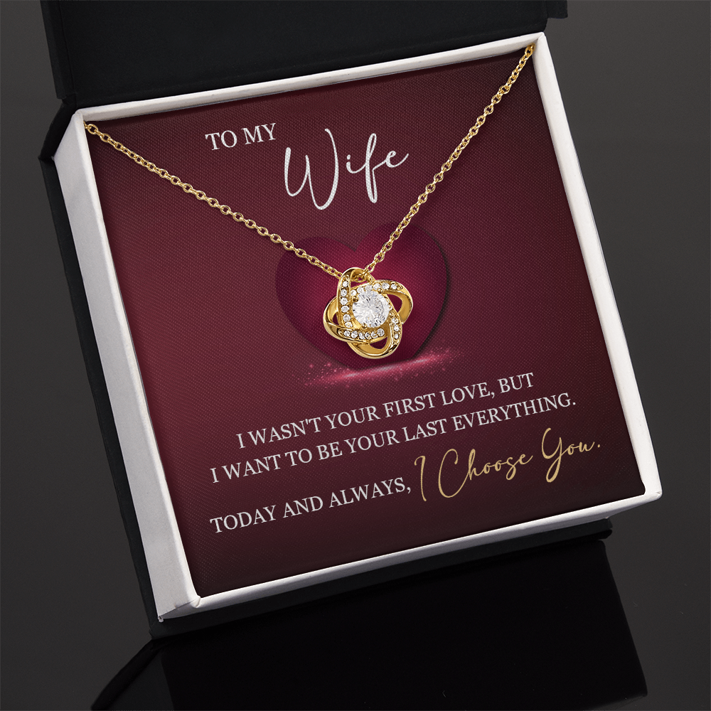 Elegant jewelry piece engraved with "To My Wife — My Last Everything" by ShineOn Fulfillment, designed for meaningful gifts.