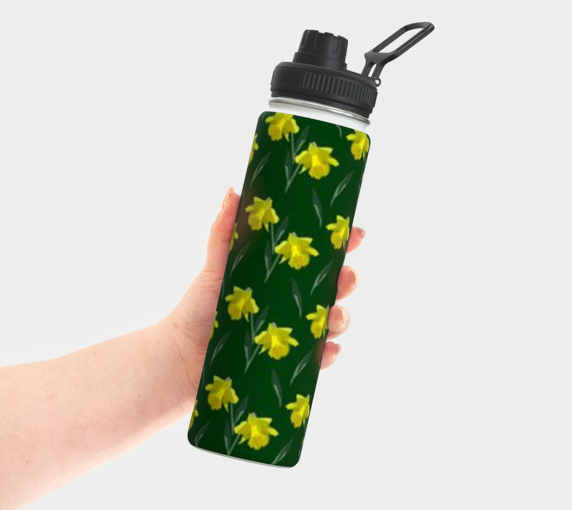 Daffodil Dances Birth Flower Water Bottle - Floral Essence Gifts