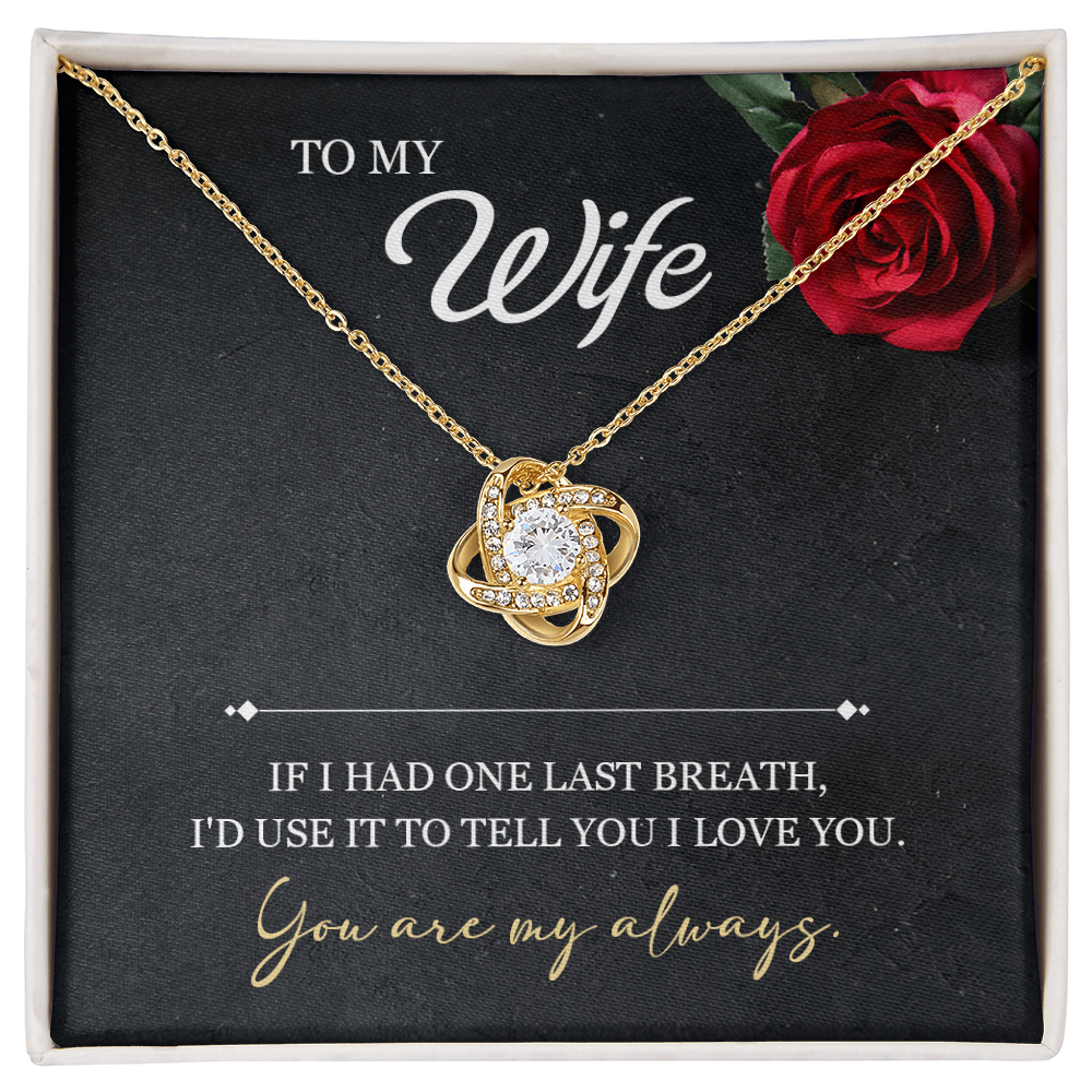 ShineOn Fulfillment jewelry piece with engraved message "You Are My Always" for wife, featuring elegant design and metallic finish.