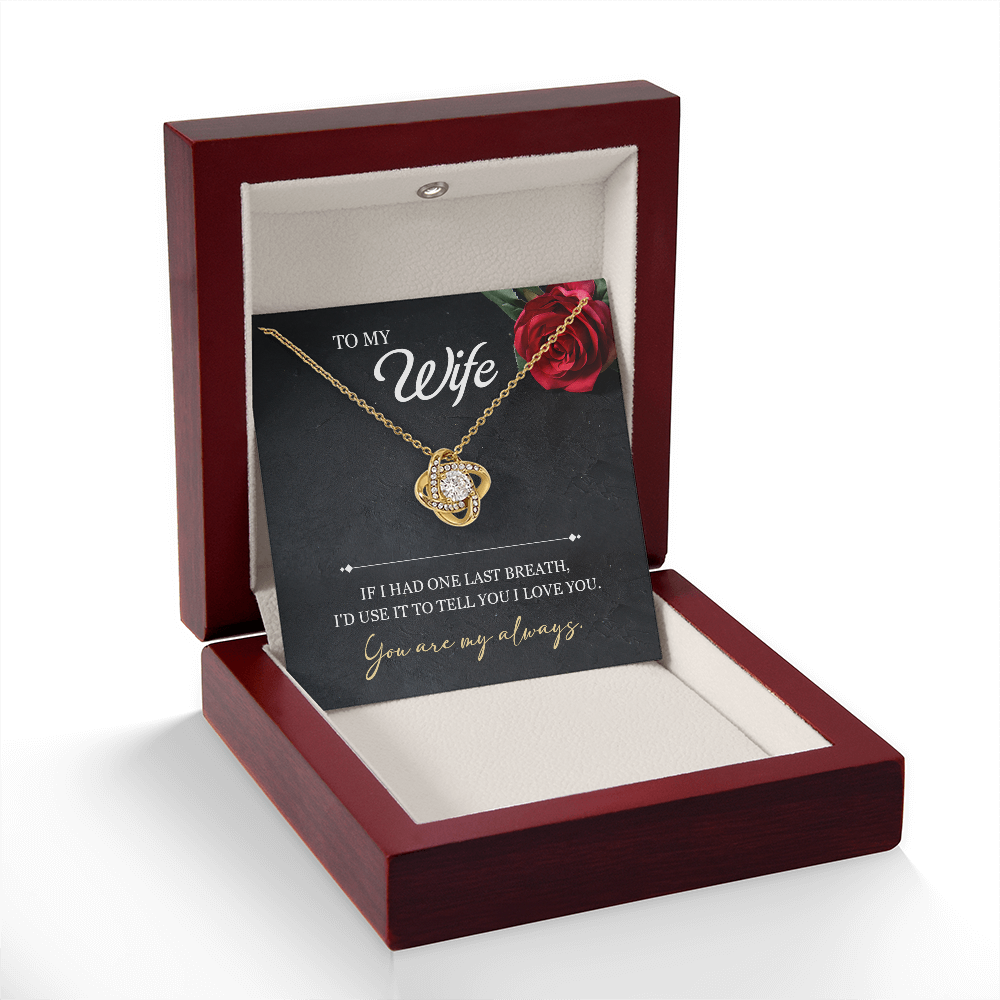 ShineOn Fulfillment jewelry engraved "To My Wife – You Are My Always" on a silver pendant, romantic gift for your wife.