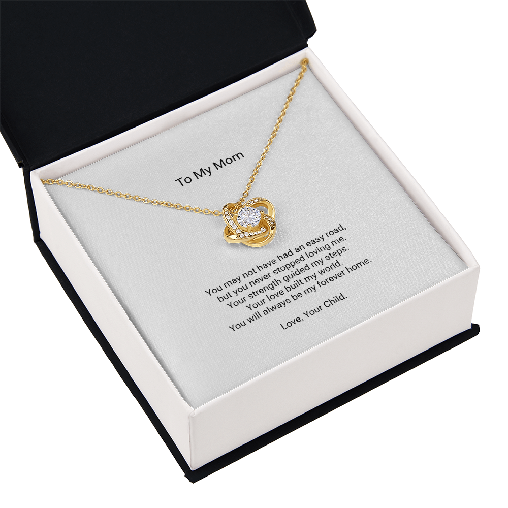 Love Knot Necklace - To My Mom, My Forever Home - Floral Essence Gifts