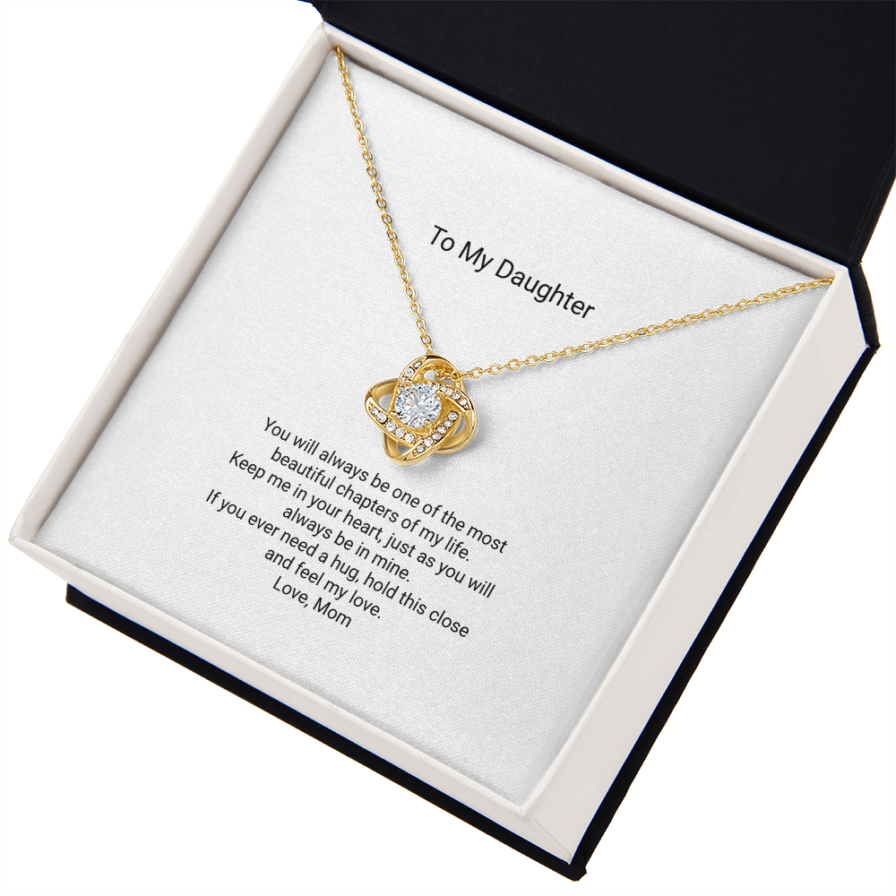 Love Knot Necklace - To My Daughter, Beautiful Chapter - Floral Essence Gifts