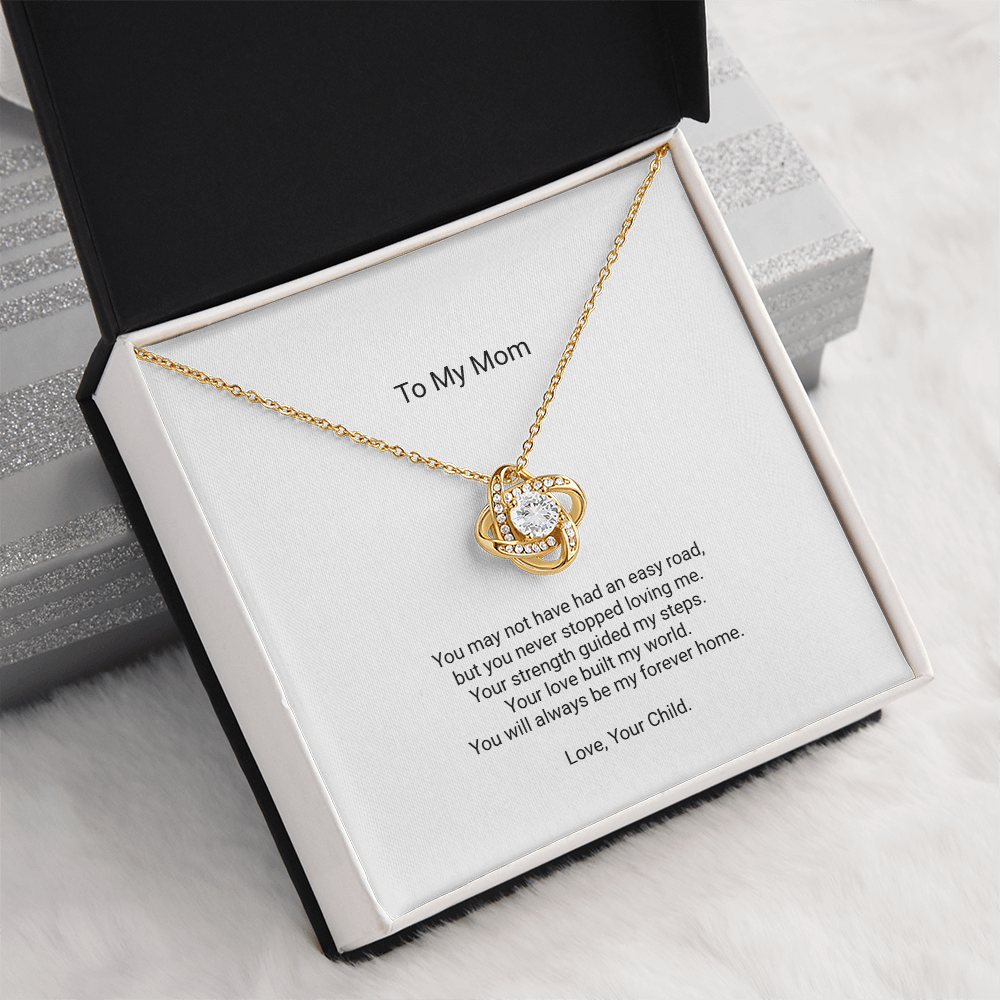 Love Knot Necklace - To My Mom, My Forever Home - Floral Essence Gifts