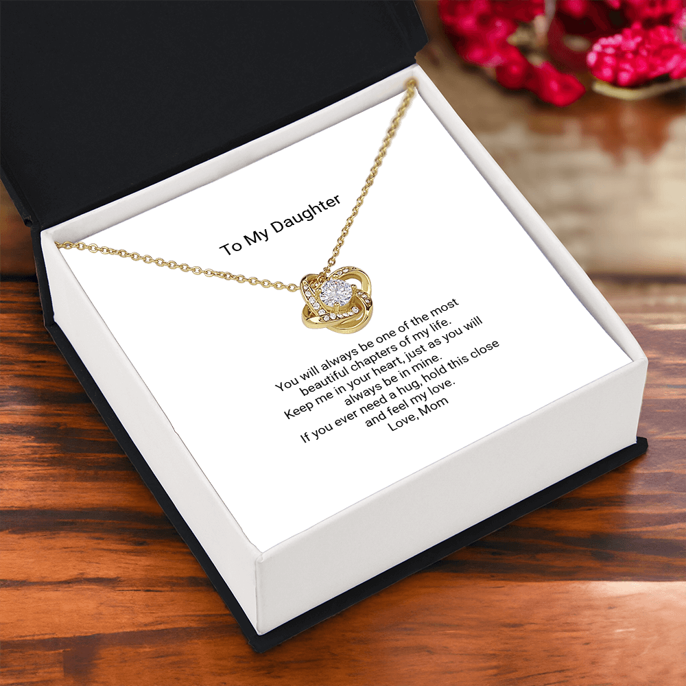 Love Knot Necklace - To My Daughter, Beautiful Chapter - Floral Essence Gifts