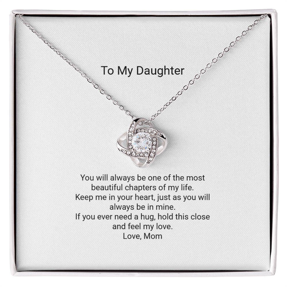 Love Knot Necklace - To My Daughter, Beautiful Chapter - Floral Essence Gifts