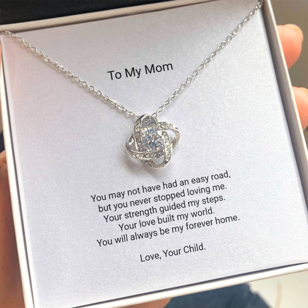 Love Knot Necklace - To My Mom, My Forever Home - Floral Essence Gifts