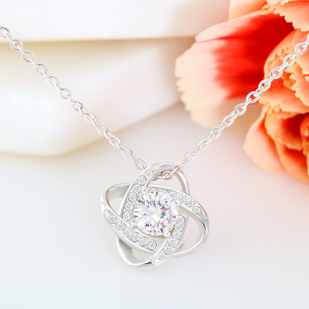 Love Knot Necklace - To My Daughter, Through My Eyes - Floral Essence Gifts