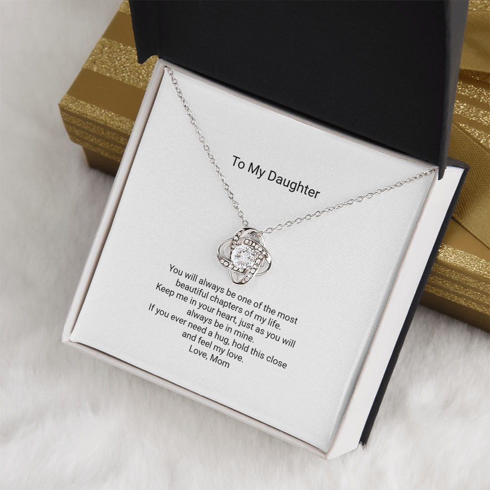 Love Knot Necklace - To My Daughter, Beautiful Chapter - Floral Essence Gifts