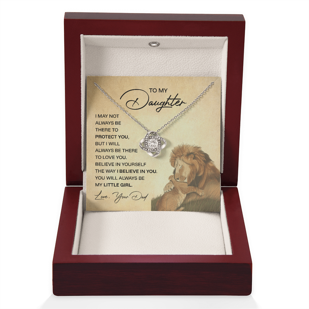 ShineOn Fulfillment jewelry piece engraved with "To My Daughter — I Will Always Protect You," featuring a delicate and meaningful design.
