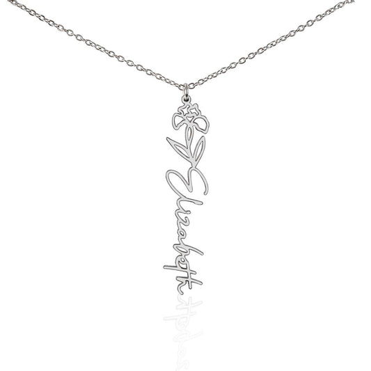 Flower Name Necklace (No Message Card)